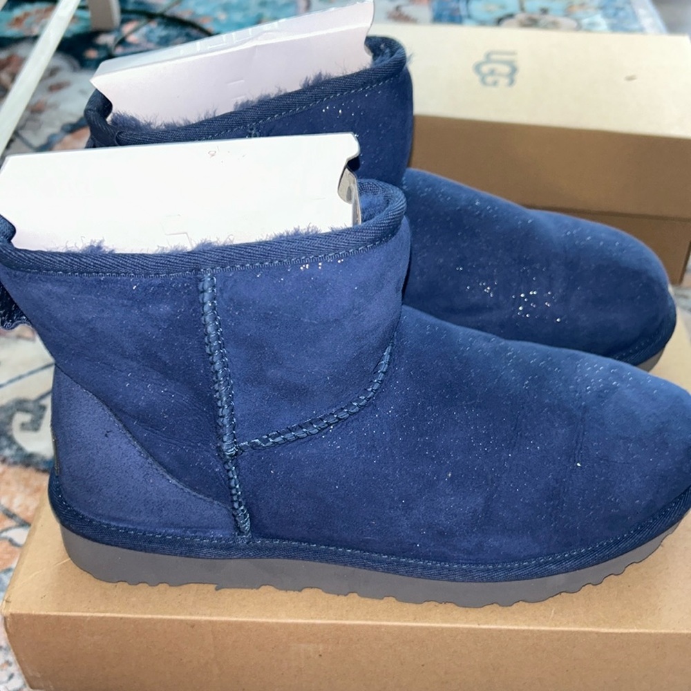 Mini blue sparkle Uggs